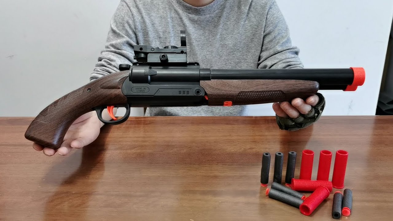 Double Barrel Shotgun Toy Gun Unboxing 2022 - S686 Soft Bullet Nerf Blaster