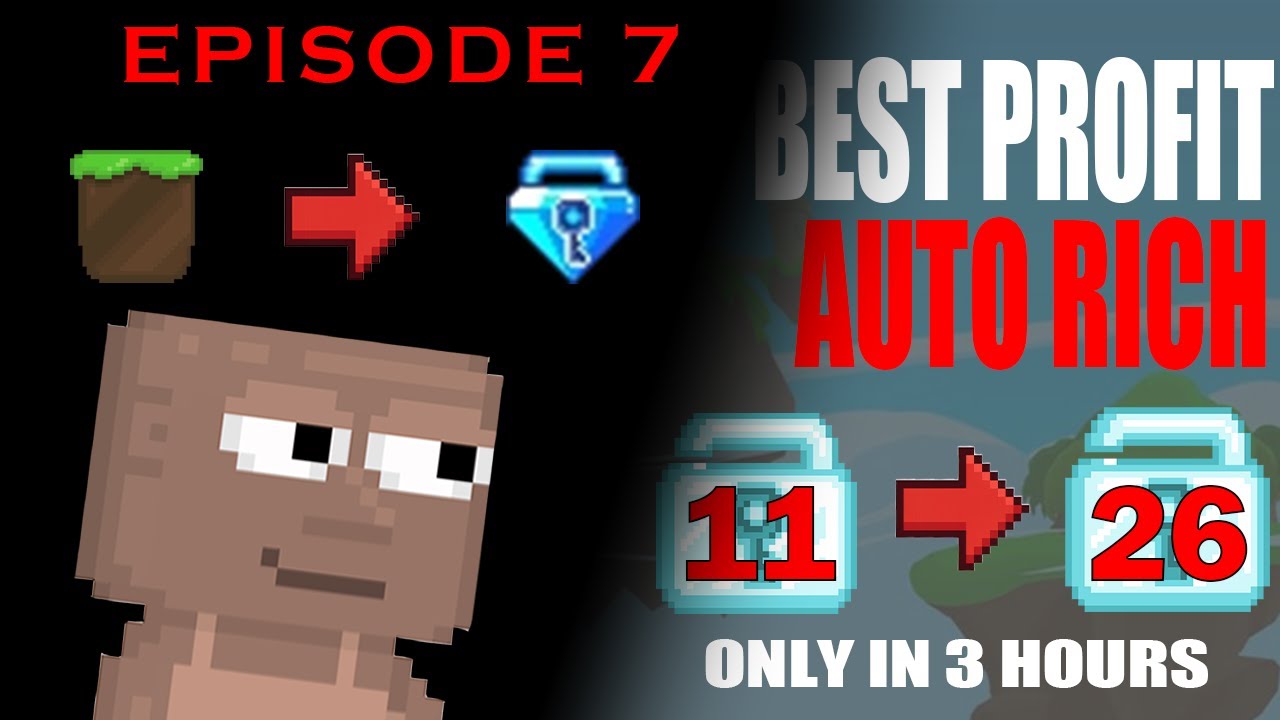AUTO RICH!!! ONLY IN 3 HOURS CAN DOUBLE DL!!! | DIRT TO BGL EPISODE 7 | GROWTOPIA PROFIT 2026