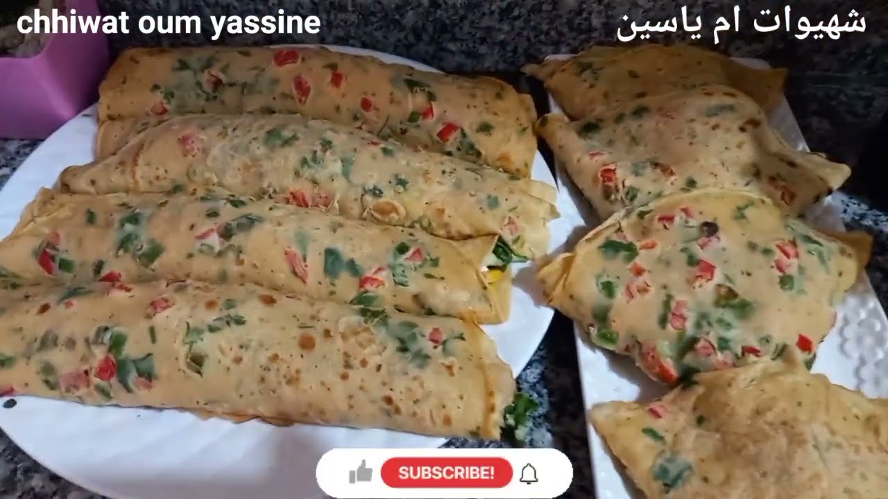 اروع فطائر مالحة/كريب معمر بحشوة من ألذ وأسهل مايكون مع شهيوات ام ياسين 👌