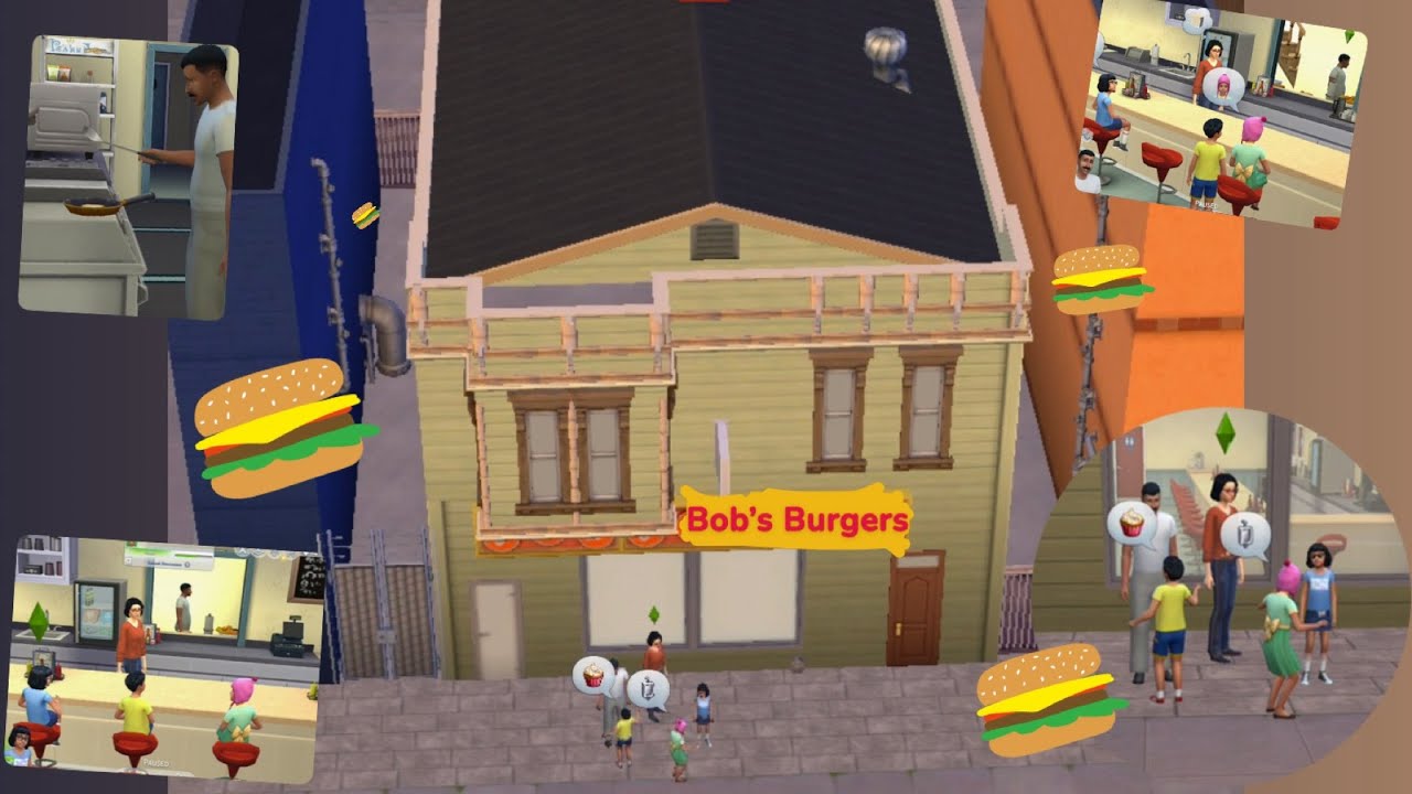 Bob's Burgers House | Sims 4 Lofi Speed Build no CC