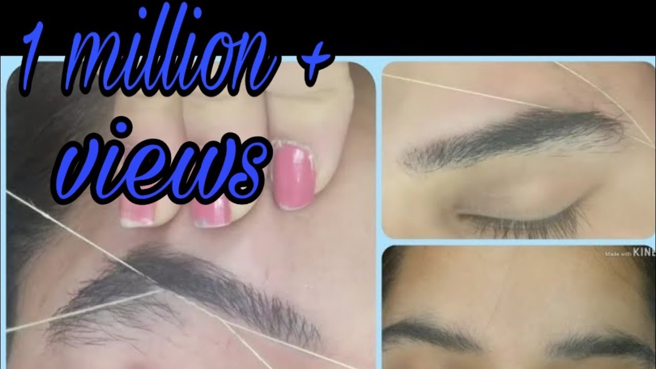 Theading Eyebrows for First Time | Eyebrow Threading Tutorial for Beginners | Big Bushy Eyebrows
