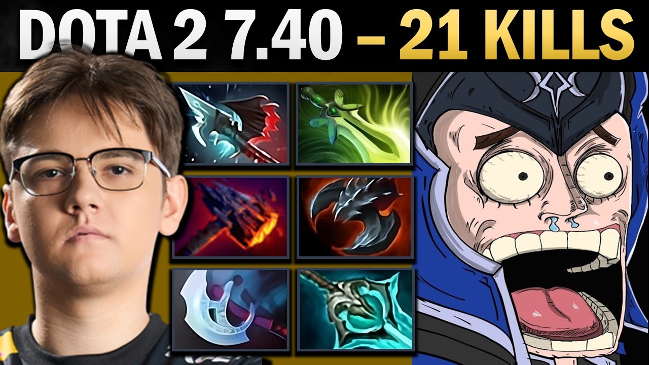 Luna Pro Carry with Satanic and 21 Kills - Dota 7.41
