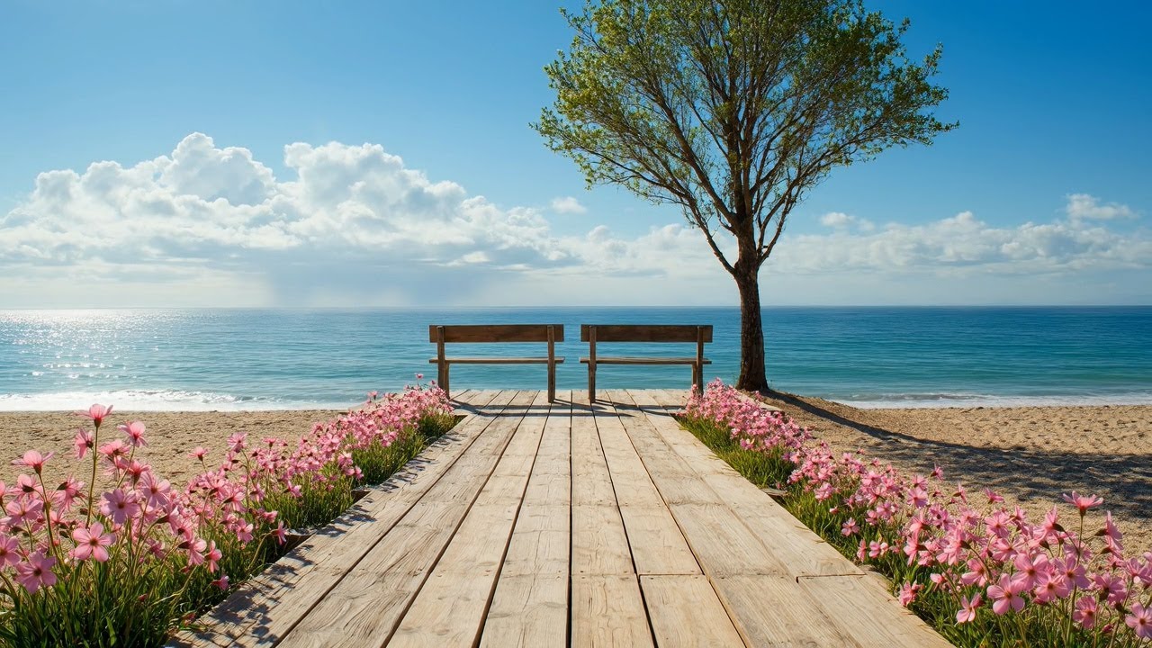 LIVE: Peaceful Beach Escape 🌊 Relaxing Ocean Waves