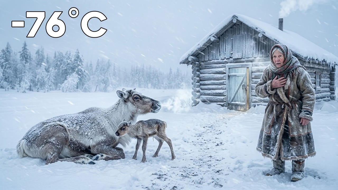 The old woman rescued a mixed-race mother and child from the harsh cold.