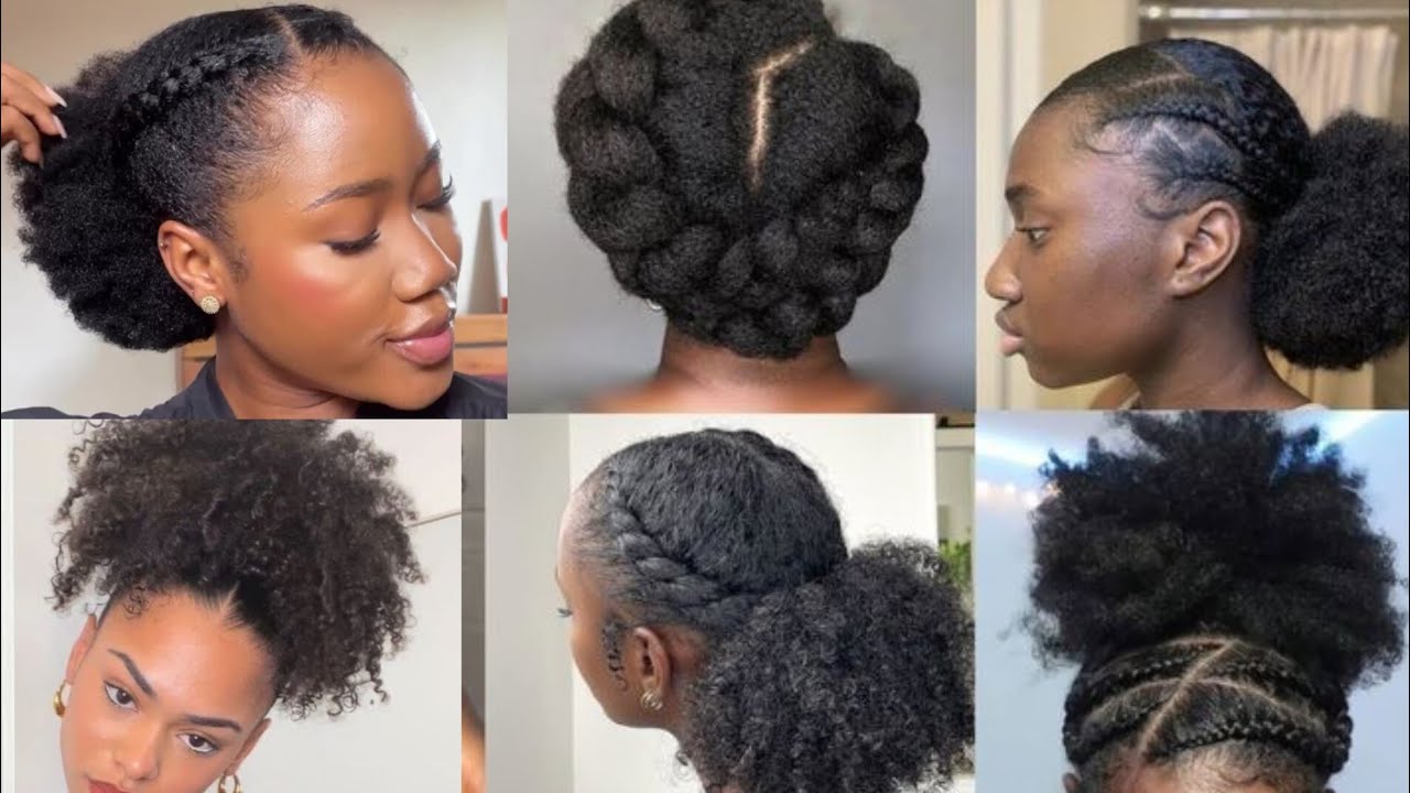 Simple Hairstyles for Natural hairstyle 🦋4c natural hair for African Girls