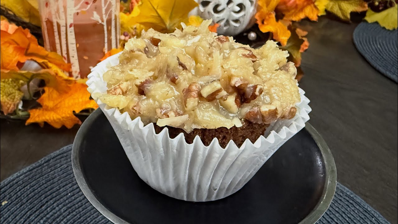 German Chocolate Cupcakes I Gluten Free Holiday Baking