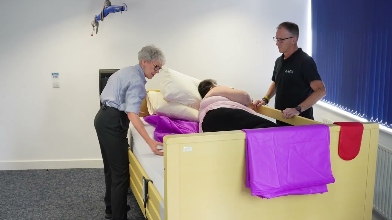 Positioning a Tubular Slide Sheet with a Plus Size Patient - Rolling Technique