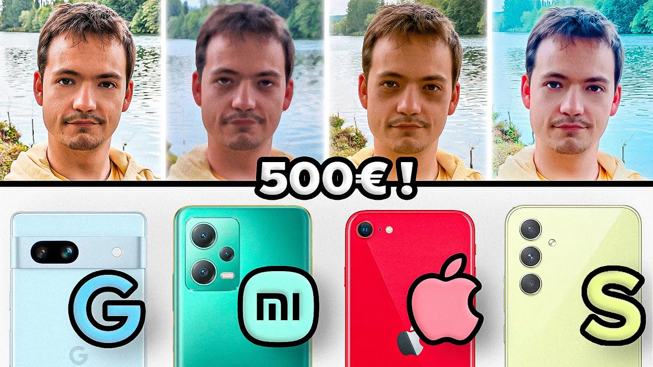 LE MEILLEUR smartphone en PHOTO -500&euro; (Pixel 7a / Samsung A54 / iPhone SE / Redmi Note 12 Pro)