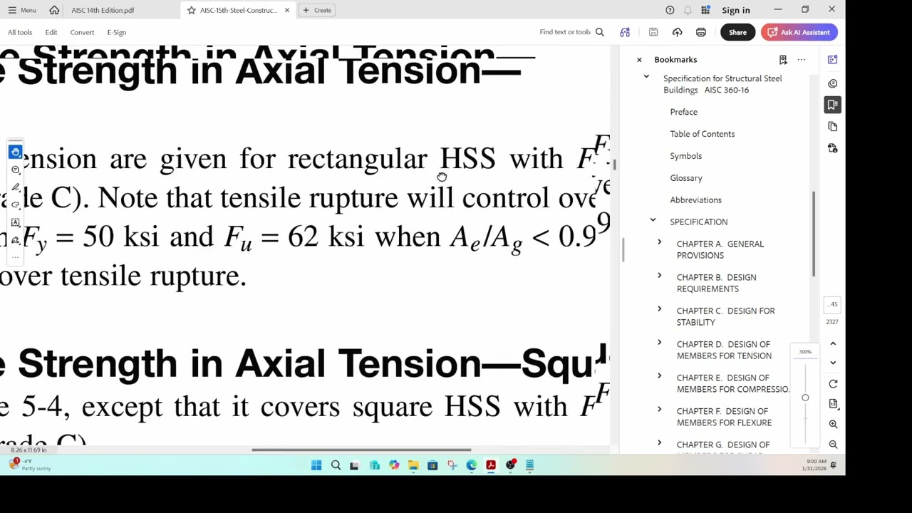 Tension Members Part 5 and Chapter D SCM 15th ed