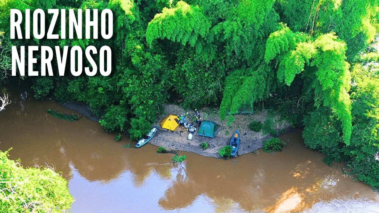 ACAMPAMOS no RIOZINHO mais NERVOSO do MATO GROSSO DO SUL. Pescaria de caiaque