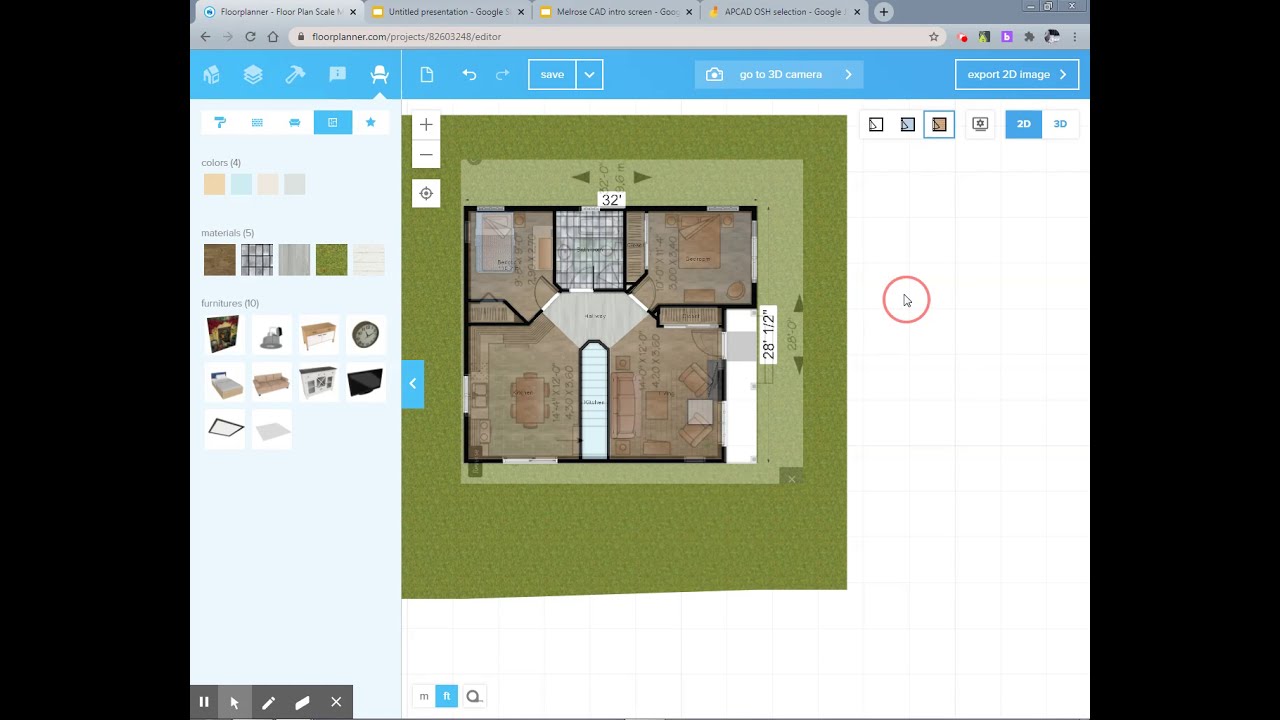 Floorplanner - topography & hardscape