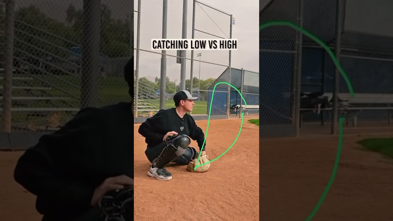 Breaking down GLOVE PATH (on the high and low pitch) #baseball #softball
