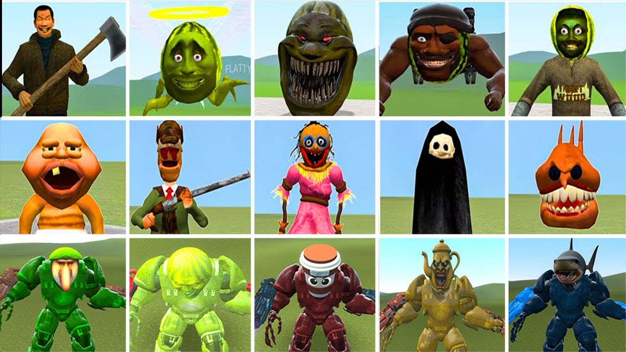 THE GIANT PIT vs Lin Gang Melon Mecha Axeman &ndash; AI Horror Begins in Garry's Mod