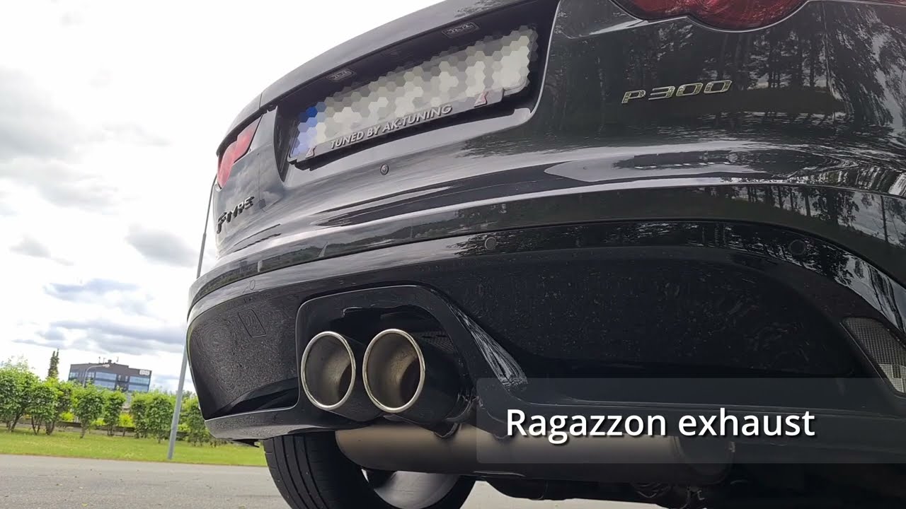 Jaguar F-Type P300 - Ragazzon sport exhaust vs Stock exhaust
