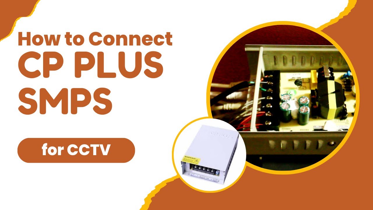 CP PLUS 12V POWER SUPPLY CONNECTIONS FOR 8 CHANNEL CCTV.