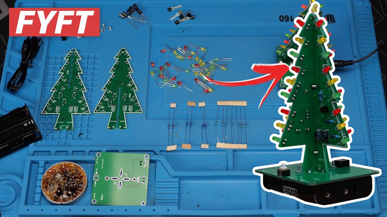 V&aacute;nočn&iacute; stromeček pro kutily 🎄 n&aacute;vod na elektronickou stavebnici | FYFT.cz