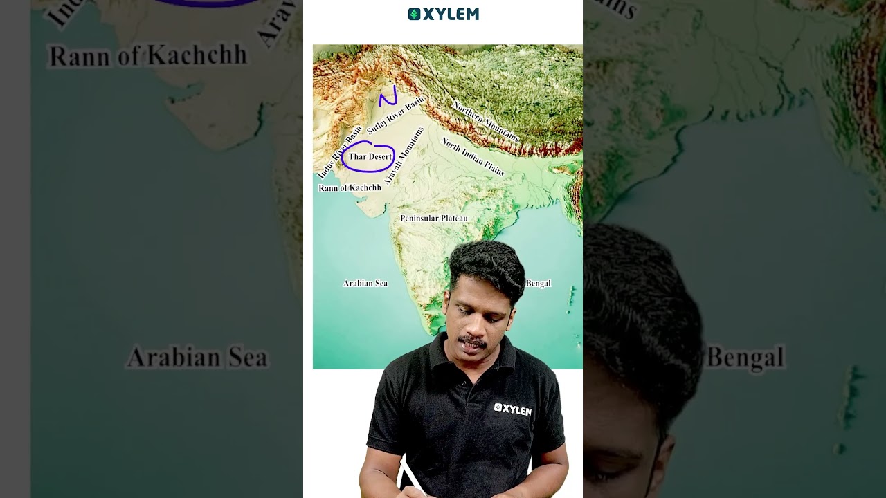 Specify the natural boundaries of the Thar Desert