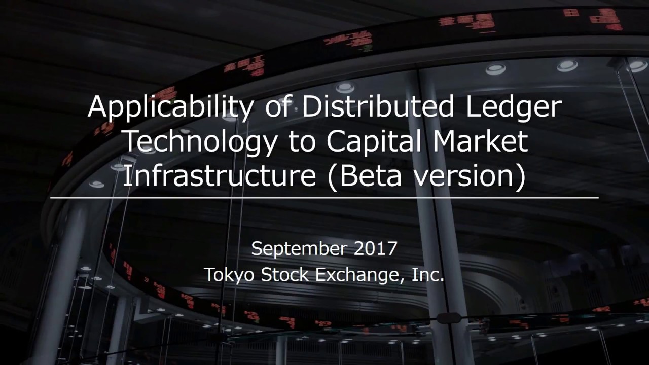 Applicability of Distributed Ledger Technology to Capital Market Infrastructure Beta version