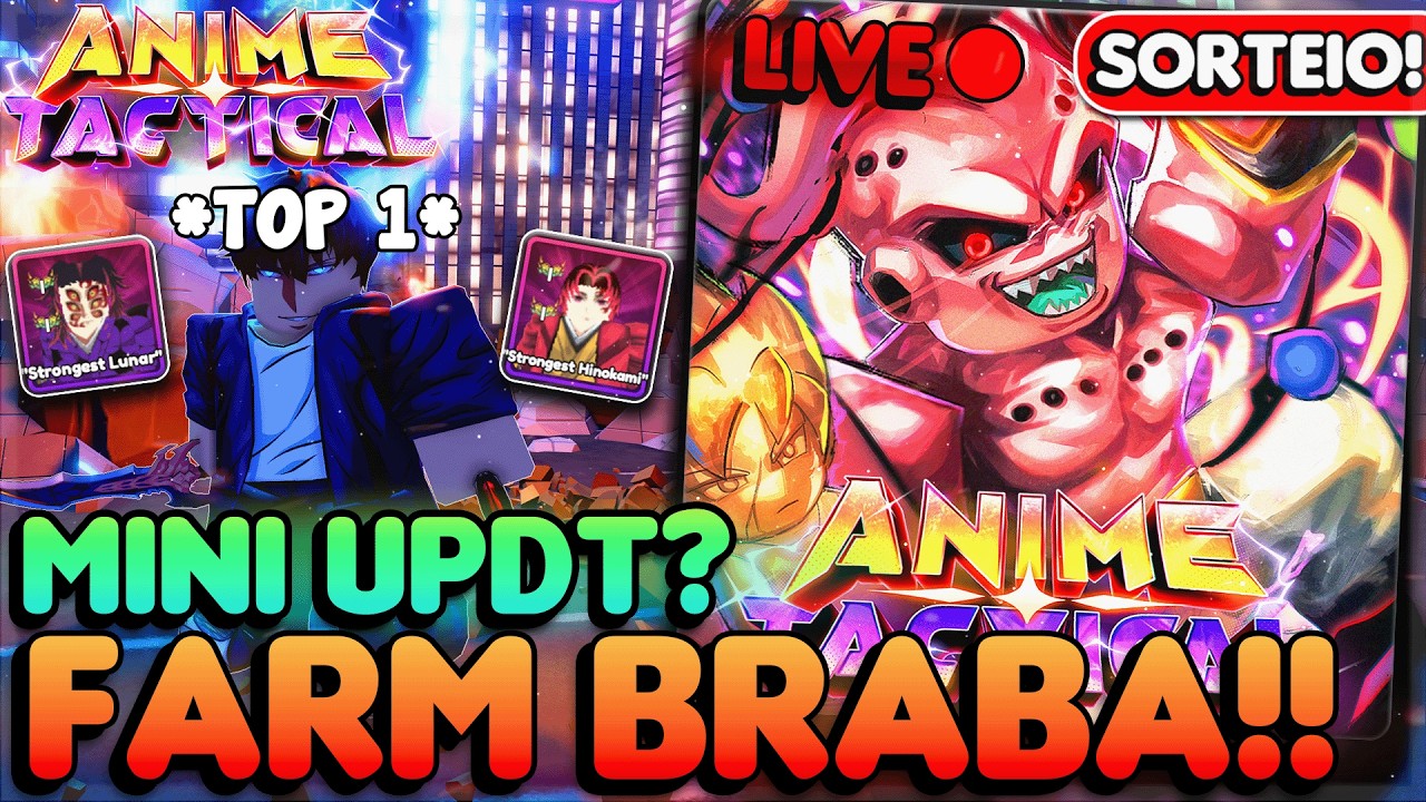 [LIVE🔴] ANIME TACTICAL+SORTEIO!! FARM INSANA NO NOVO JOGO SIMULATOR!!! TOP GLOBAL