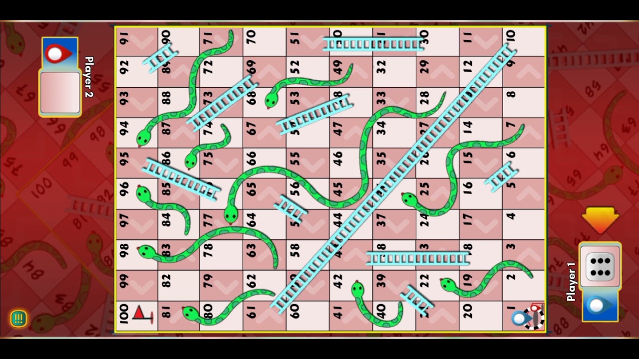 Ludo King snake and ladder game| snake and ladder with 2 player| saapsidi game |