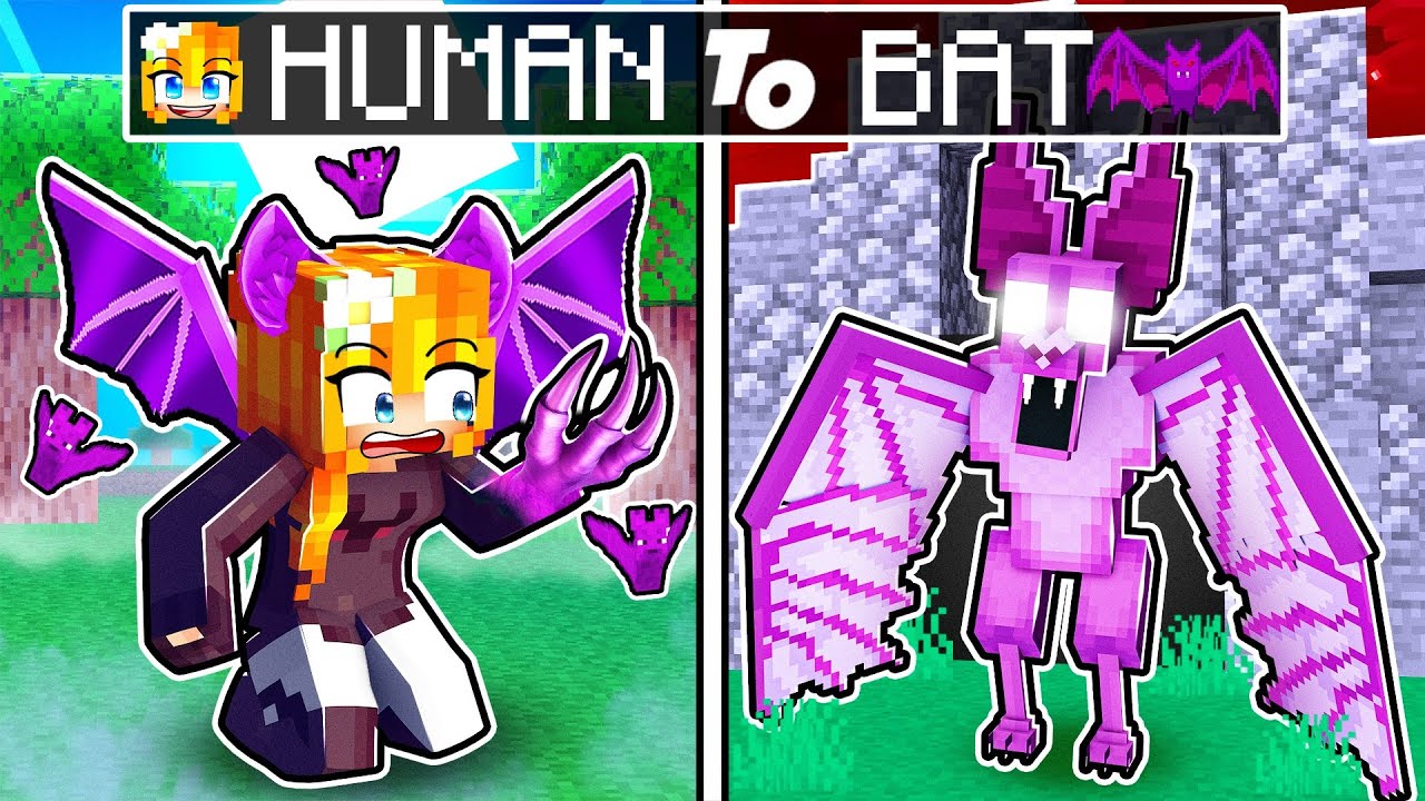From HUMAN to BAT in Minecraft!