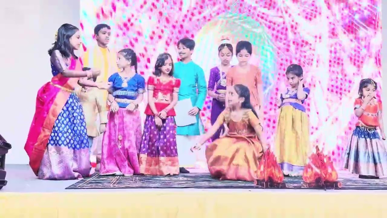 Little Champs Sankranthi Skit in Telugu| Kids Cultural Show🌽