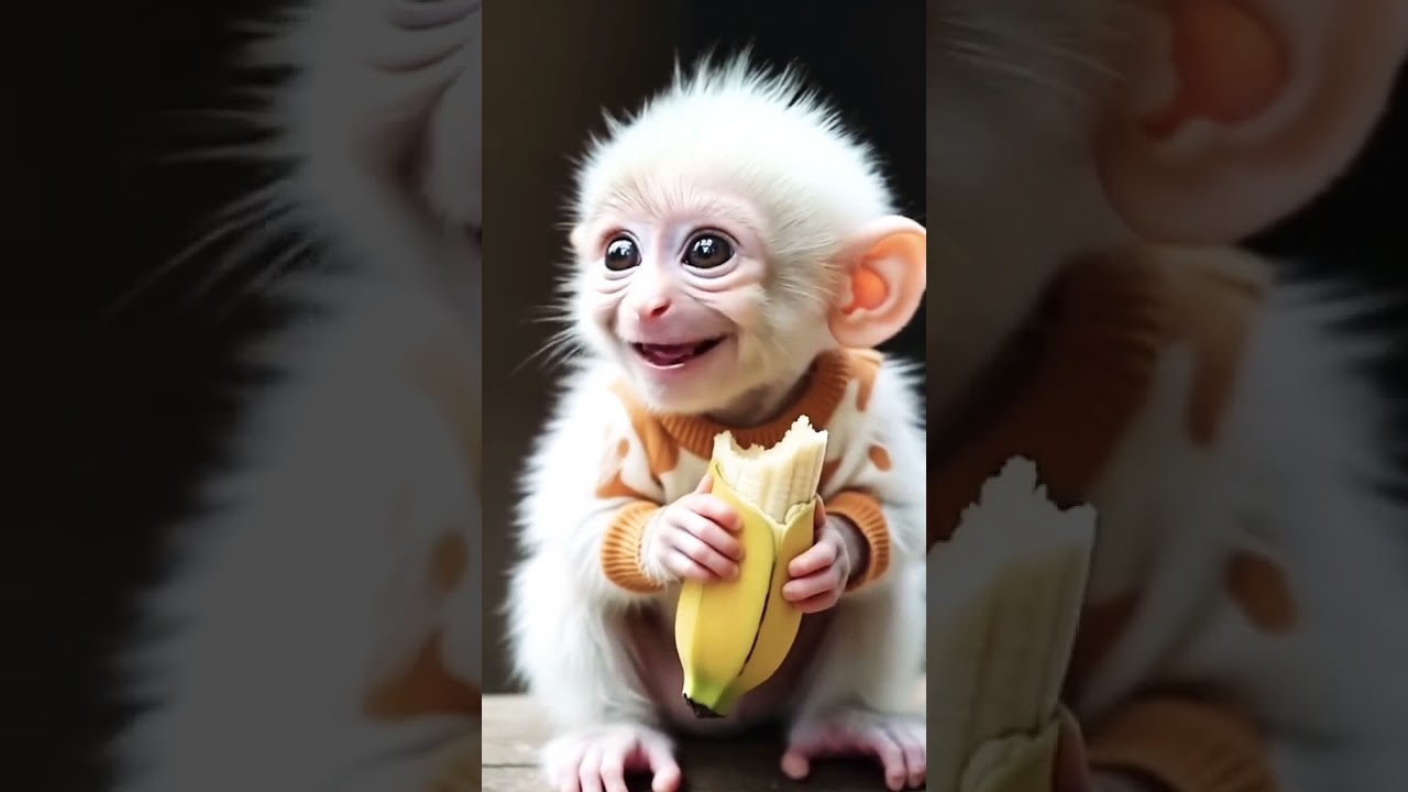 #macaco comendo #funny banana feliz da vida