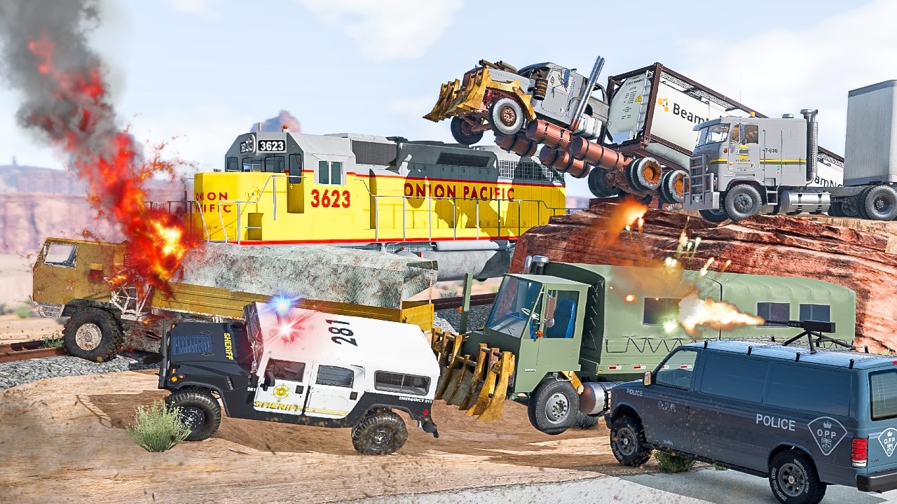 Mad Truck Race 2 | Extreme BeamNG.Drive Police Chase