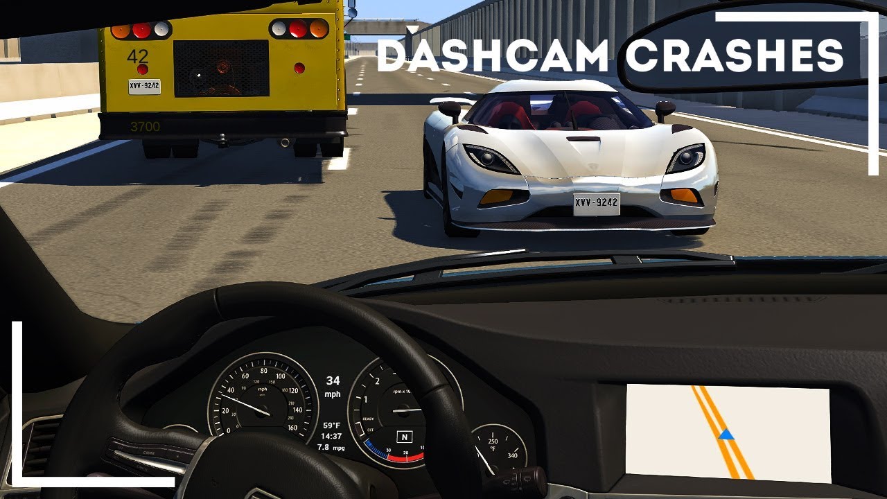 Dash Cam Crashes Compilation #01 [Real Life Sounds] - BeamNG drive