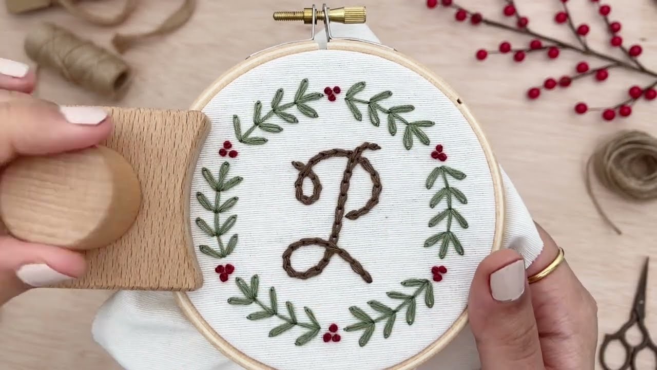 Easy Hand Embroidery Ornament - Christmas Design for Beginners