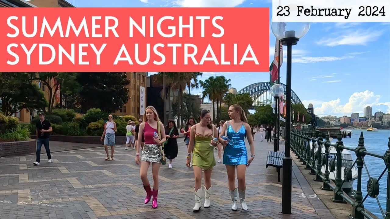 Hot Summer Walk in Sydney, Australia - 23 February 2024 | Taylor Swift Concert Night