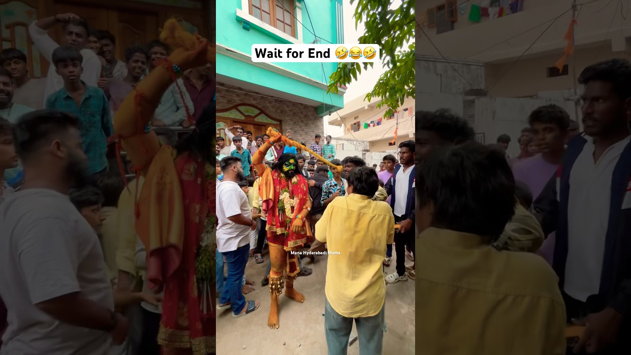 Pothraj went crazy 🤣 Pothraj reaction on public 😂🤣 | Full comedy #bonalu #pothraj #shorts #trend