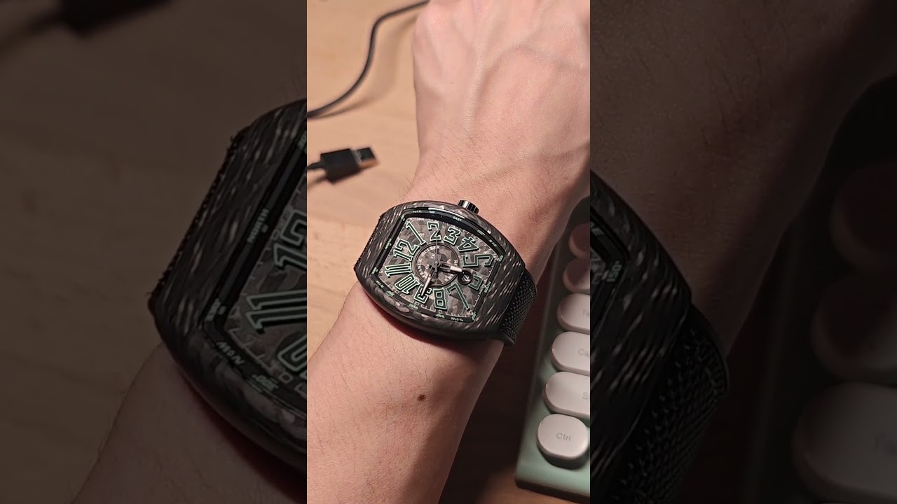 Franck muller vanguard krypton v45 carbon 表坛最独一无二的名表之一 碳纤维夜光 原创独特性不输理查德Richard mille #luxurywatches