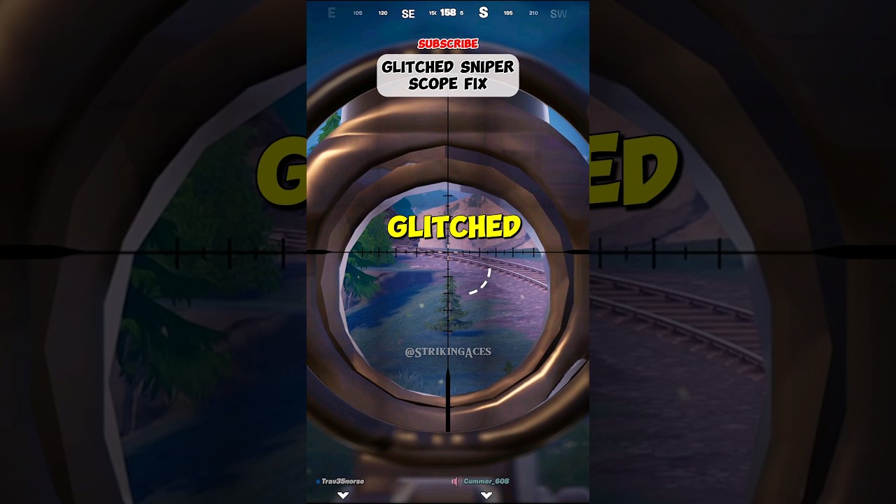 EASY glitched sniper scope FIX 🔭 | Fortnite Shorts | StrikingAces #fortnite #fortnitehelp