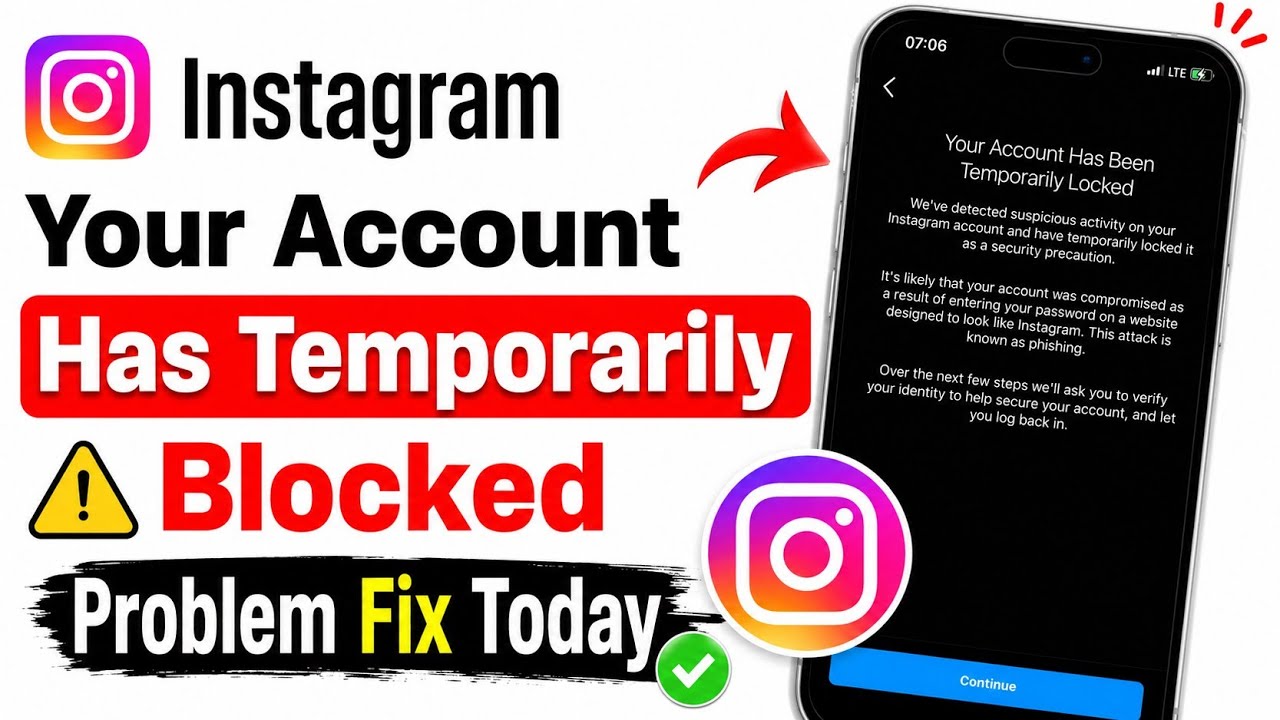 Instagram Your Account has been Temporarily Locked | Your Account has been Temporarily Locked Insta