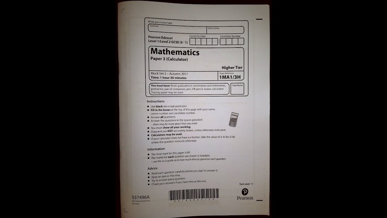 Mock set 3 Paper 3H