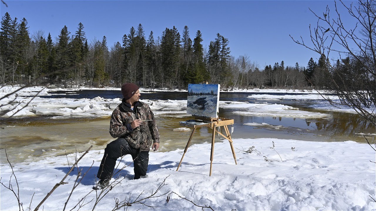 Peindre en plein air - Rivière en fonte