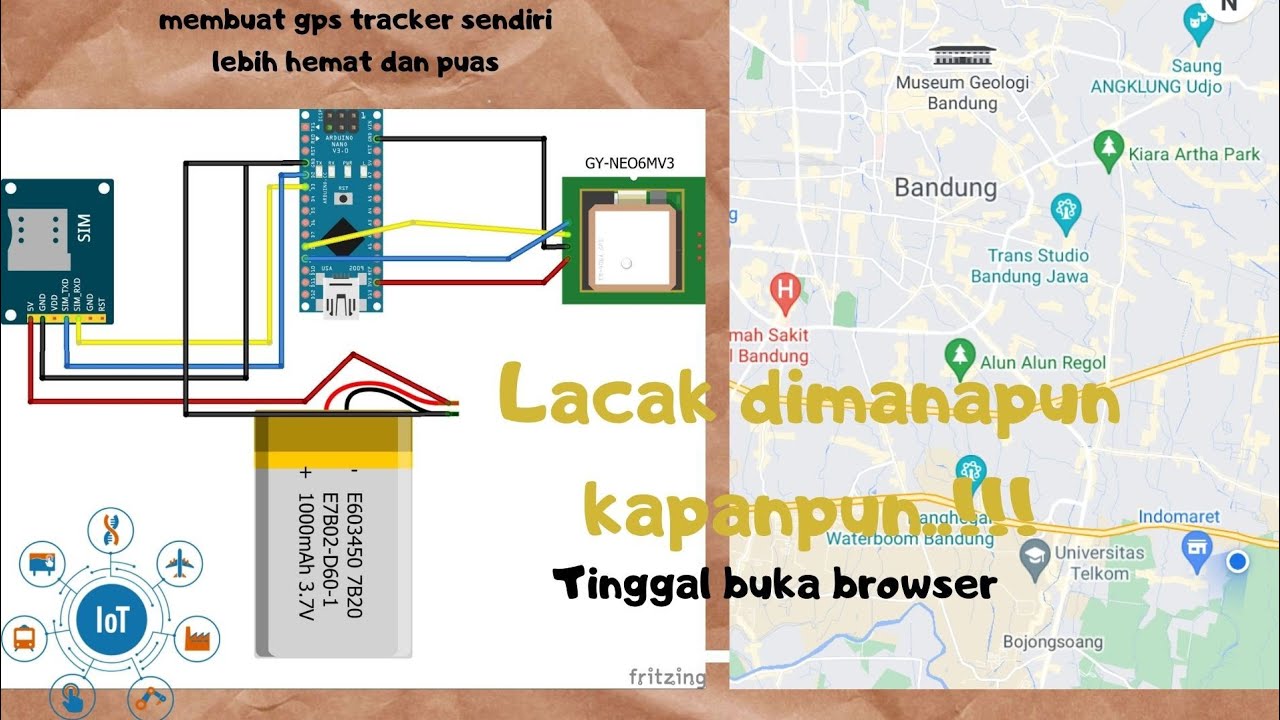 Membuat GPS motor | GPS mobil | GPS tracker internet of things | Berbasis arduino. #arduino