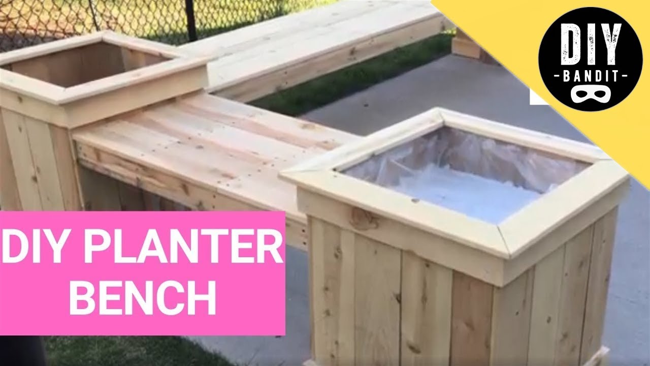 ️🔥 DIY Plans➔How to Make a Cedar Planter Bench (w/ Storage) for Patio, Porch, or Sideyard