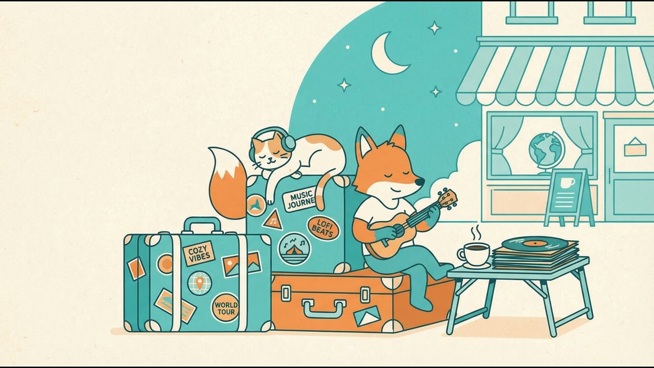 Playlist | 여우와 함께하는 밤의 카페 세레나데 🌙 Night Cafe Groove · Study · Focus · Chill