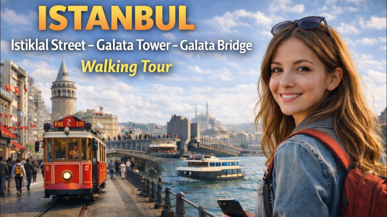 Exploring Istanbul’s Most Famous Streets 🇹🇷 Istiklal Street, Galata Tower & Galata Bridge | İstanbul