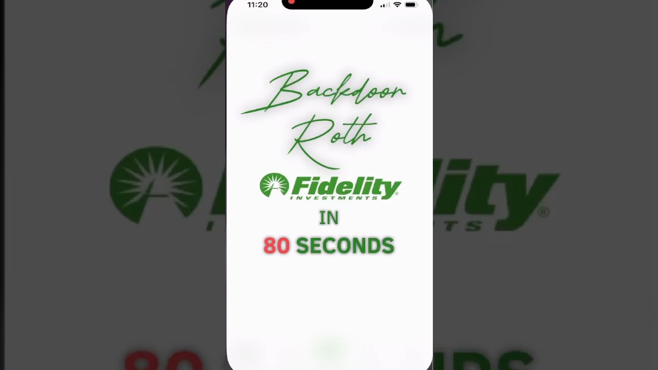 How to do a Backdoor Roth conversion in Fidelity!