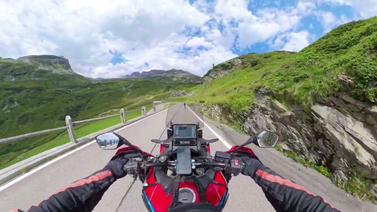POV | Descent of San Bernardino Pass (Switzerland) – Honda Africa Twin