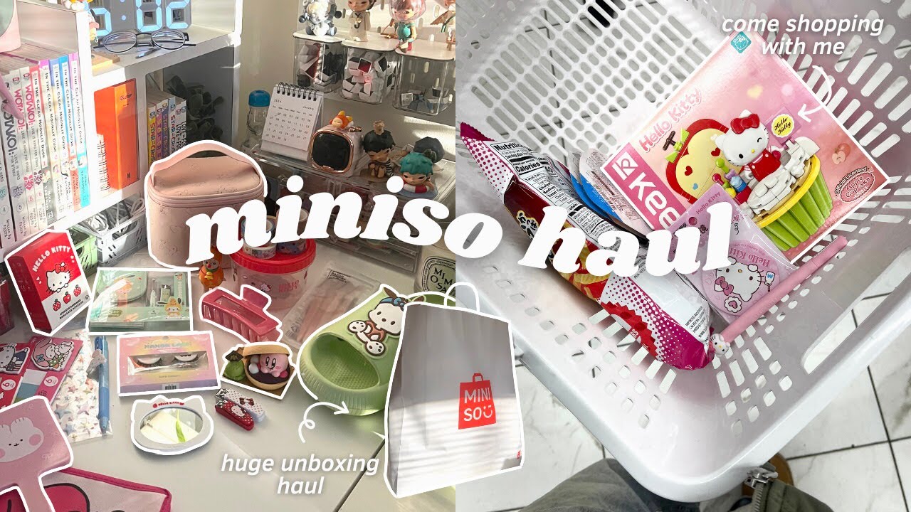 HUGE miniso haul + unboxing 🛒: blind boxes, stationery items, beauty, etc.