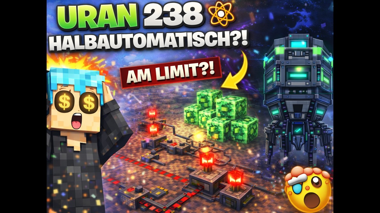 E2E Skyblock Uran 238 halbautomatisch?! ⚛️ Redstone am Limit & bald Void Ore Miner? #14