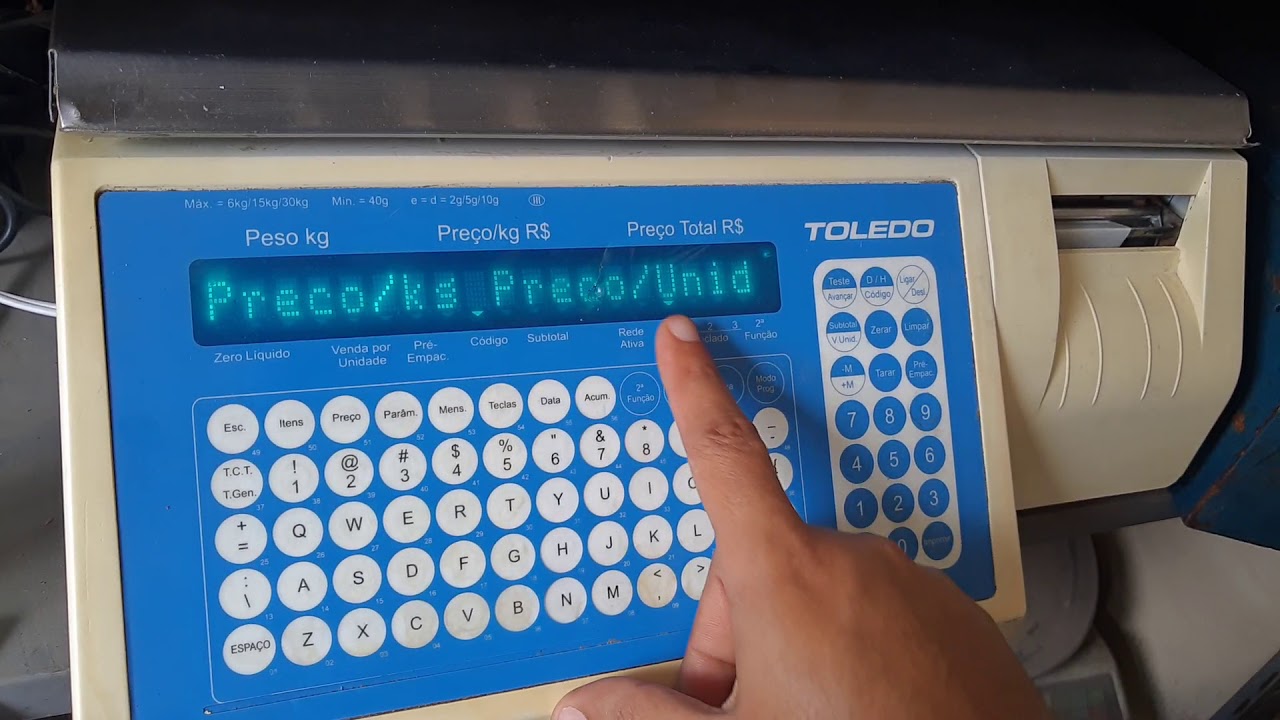 Cadastrar produtos balança Toledo Prix 4, versão 1.02, 1.03 e 1.04.