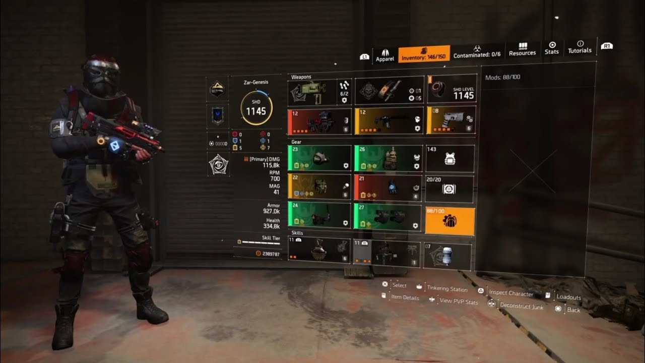 Ortiz Exuro/Stinger Hive Bleed, Burn, Overcharge Skill Build. | The Division 2