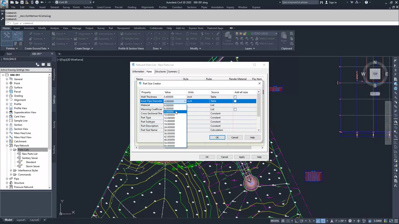 How to Add and modify parts of Pipe and Pressure Networks in AutoCAD Autodesk: