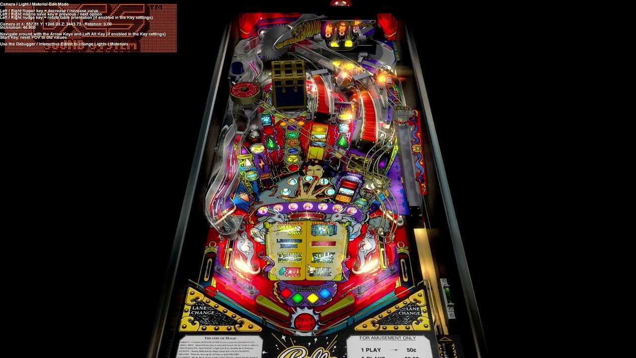 vpx How to get a vpm table running, and adjust table angle and pf lighting