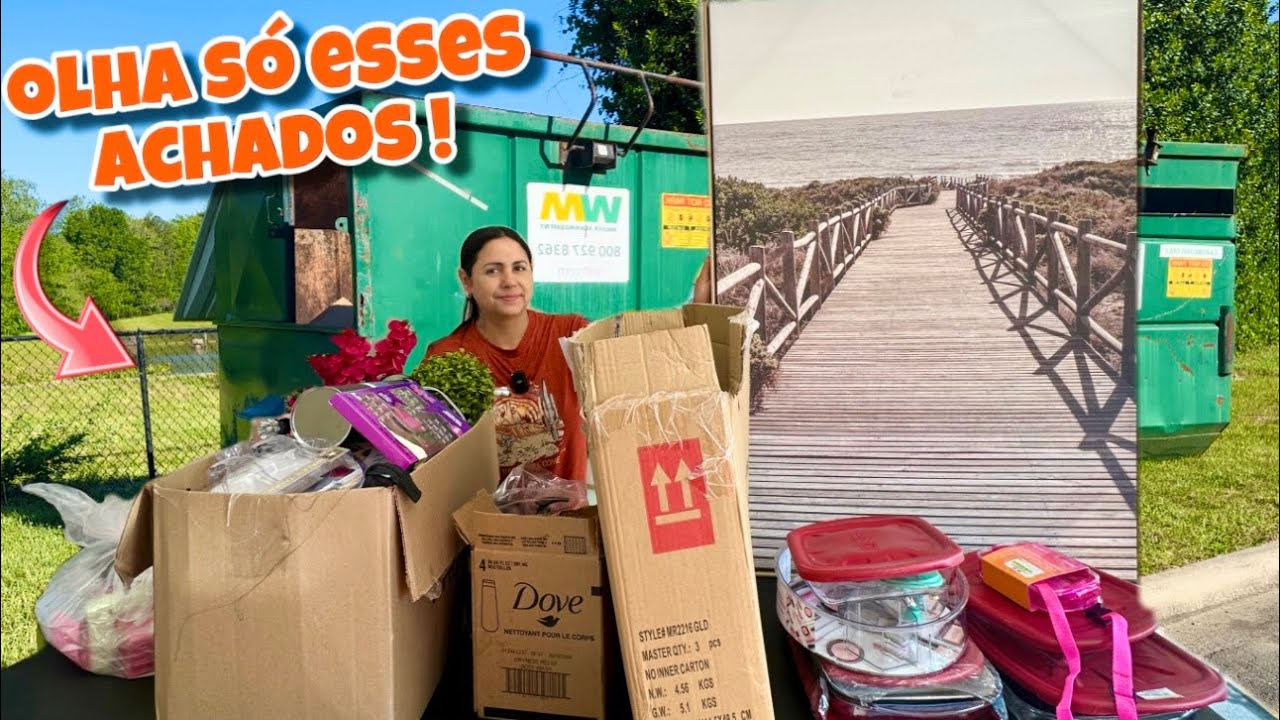 Olha s&oacute; esses achados do dumpster dos Estados Unidos!🇺🇸😱
